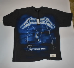 T-shirt Represent taglia M Metallica Ride the Lightning nera SS nuova con etichette - Foto 1 di 13