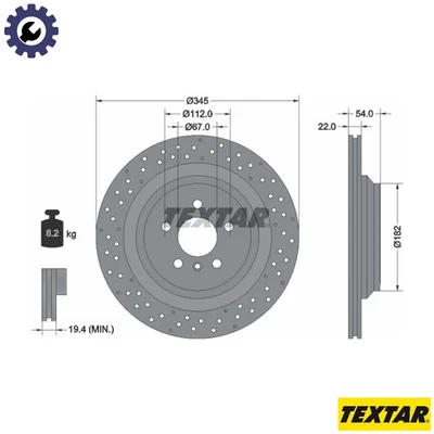 2x BRAKE DISC 92283703 FOR MERCEDES-BENZ BRABUS OM 651.960 2.1L 4cyl M-CLASS - Image 1 of 4