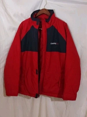 Chaps Ralph Lauren red and blue colorblock puffer jacket Sz L Large Excellent... - Image 1 of 4