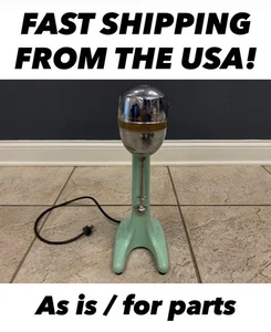Vintage 1940s Hamilton Beach Model 30 Green Milkshake Mixer For Parts Jade - Picture 1 of 19