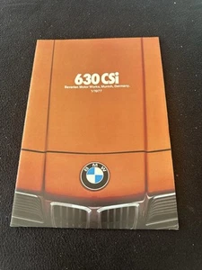1977 BMW 633CSi 6er Coupe Prospekt E24 '77 633 CSi US Deluxe Verkaufskatalog - Bild 1 von 9
