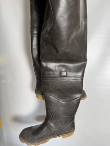 Pro Line Stahlschaft isoliert Gummi Watstiefel Hüftstiefel Herren Größe 10 wasserdicht - Bild 1 von 10
