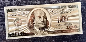 CIEN 100 DÓLARES 999,9 Billete Conmemorativo Estampado Plástico/ - Imagen 1 de 6
