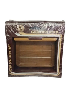 Franklin Brass Golden Oak Vtg Decor Bathware Soap Dish with Tray Wall Mount USA - Picture 1 of 12