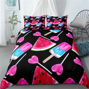 Watermelon Ice Cream Single/Double/Queen/King Bed Quilt Duvet Doona Cover Set - Foto 1 di 2