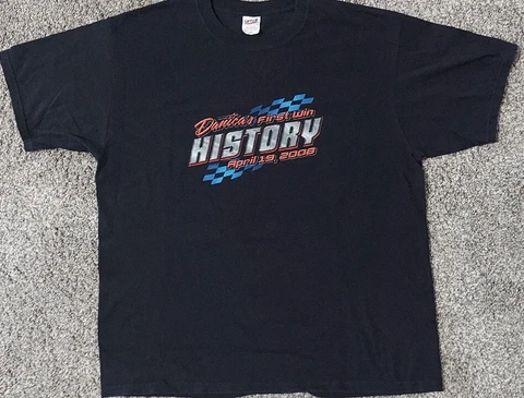 Danica Patrick's First Indy Car Series Win Men's T-shirt Size XL, April 19, 2008 Cover