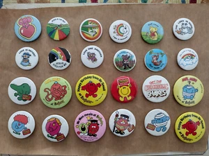 24 Childrens tin badges from the 1980's and 1990's - Picture 1 of 1