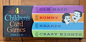 NEW 4 Children's Card Games: Old Maid, Rummy, Hearts, Crazy Eights 2002 - Picture 1 of 3