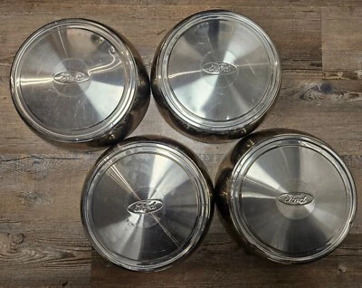 1992-2007 FORD ECONOLINE VAN E250 E350 SD DOG DISH WHEEL HUBCAPS OEM Set Of 4  - Image 1 of 4