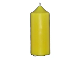 CANDLE handmade 5 inch mustard color  (FOX) - Picture 1 of 2