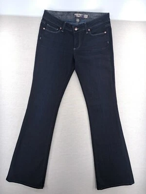Paige Skyline Jeans Womens 28 Long Blue Low Rise Dark Wash BootCut Flare W31.5" - Image 1 of 4