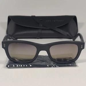 John Varvatos Men's V538 Rectangle Sunglasses Matte Black Brown / Mirror Lens - Picture 1 of 11