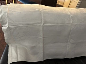 MANTEL RECTANGULAR DAMASCO BLANCO GRANDE VINTAGE 72x86 SIN DEFECTOS - Imagen 1 de 6