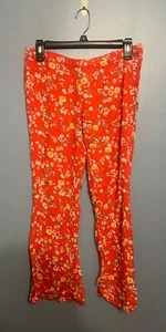 Billabong Glass Petal Beach Pant Bright Red Floral Print 100% Rayon Damen Gr. M - Bild 1 von 9