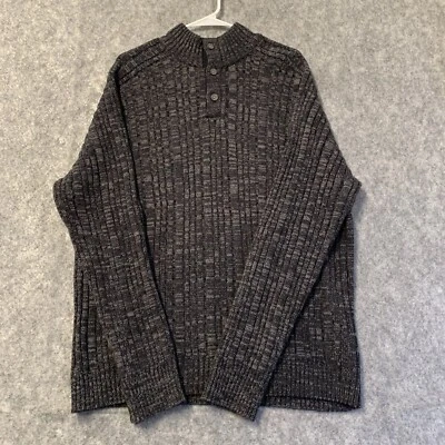 Suéter Pullover Royal Robbins Para Hombre XXL 2XL Negro Gris Tejido Acanalado Foto 1 de 4