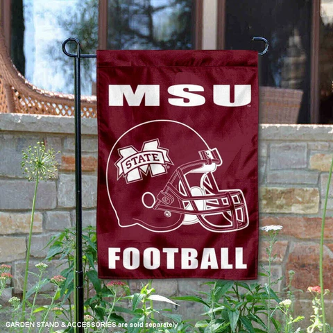 Mississippi State Bulldogs Football Helmet Garden Flag and Yard Banner Cover