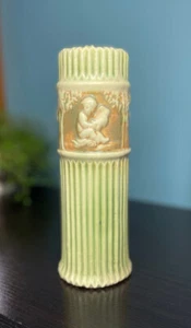 Roseville Donatello Zylinder Vase 8,5" grün und elfenbein mattes Finish - Bild 1 von 10