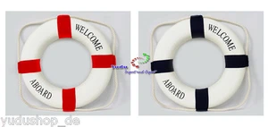 Ø34 Anillo de rescate decorativo decoración marítima BIENVENIDO A BORDO - Imagen 1 de 3
