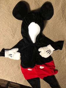 Disfraz de peluche de terciopelo de Mickey Mouse, talla M, ¿juvenil?, probablemente demasiado pequeño para adultos - Imagen 1 de 8