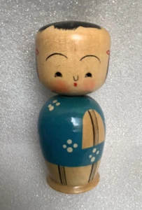Kokeshi Bobble Head Wooden 3 1/2” Cute! - Picture 1 of 4