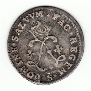 Louis XIV, 1692 Crowned S, silver 4 sols aux 2 L - Imagen 1 de 2
