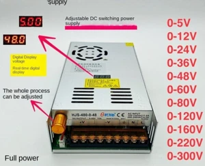 AC110/220 to DC 0-24V/48V Current Voltage Adjustable Switching Mode Power Supply - Picture 1 of 15
