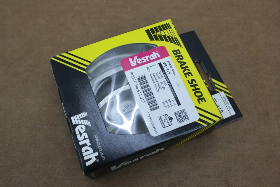 ZAPATOS DE FRENO TRASEROS KAWSAK KLX110 2002-2025 Y 1975-1987 KD80 VESRAH HECHOS EN JAPÓN Foto 1 de 4