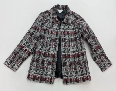 Christopher & Banks Women's Blazer Jacket Size S Black White Red Woven - Image 1 of 4