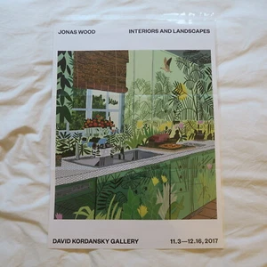 JONAS WOOD Lithograph Poster Jungle Kitchen Painting Interiors and Landscapes - Picture 1 of 9