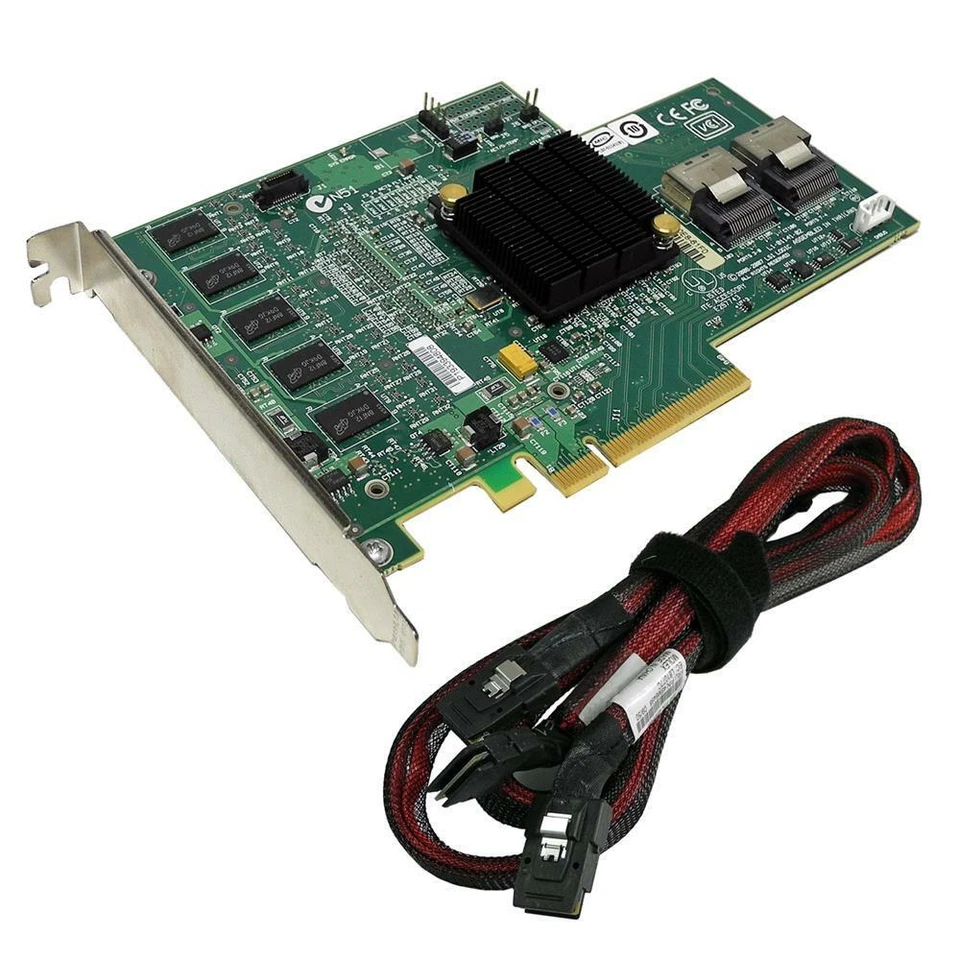 IBM ServeRAID MR10i SAS SATA RAID Controller 43W4297 PCI-E x8 + Kabel 41Y3884 - Bild 1 von 3