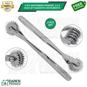 2 piezas de instrumentos de diagnóstico neuromédico para molinete Wartenberg de 3 y 5 cabezales - Imagen 1 de 10