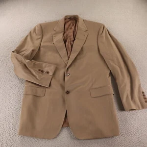 Chaqueta Jos A Bank L LT Marrón 100% Lana Sarga Blazer Abrigo Deportivo 44L - Imagen 1 de 20