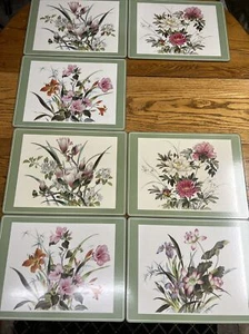 Pimpernel placemats Oriental Floral Made In England Vintage - 7 Pieces - Picture 1 of 7