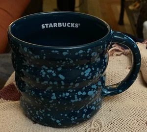 Starbucks 2023 Splatter Ceramic Ribbed Coffee Tea Mug with Handle 12oz - Bild 1 von 5