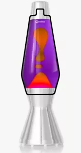 Original MATHMOS Ersatz Flasche LILA ORANGE Lavalampe ASTRO Lava Lampe NEU OVP ! - Bild 1 von 1