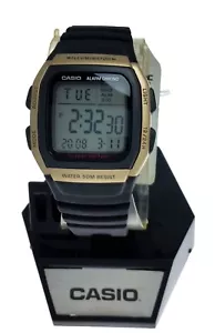 NUEVO Reloj Digital Casio Estuche Dorado 50M WR Alarma 10 Años Batería Resina Bnd W96H-9A - Imagen 1 de 3