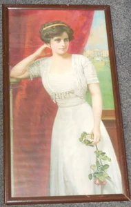 1911 Weißes Haus Schuhe Hof lange Werbung mit Schauspielerin Maxine Elliott gerahmt - Bild 1 von 10