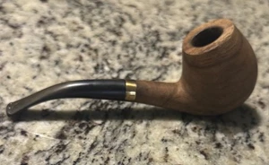 Pipa tabacco vintage fascia placcata oro 14 carati senza marchio - Foto 1 di 4