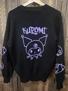 Maglione cardigan nero Forever 21 x Hello Kitty & Friends catena Kuromi taglia Med - Foto 1 di 11