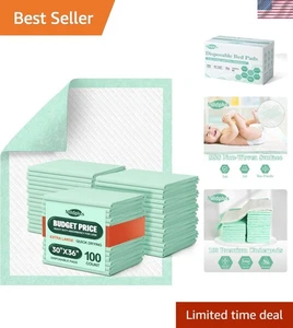 30x36 Inch Disposable Underpads, 100 Count, Heavy Absorbency - Picture 1 of 9
