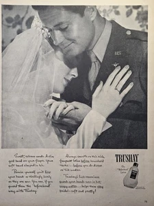 Trushay Crema Loción para Manos Oficial del Ejército y Novia Anuncio Impreso Vintage 1945 - Imagen 1 de 4