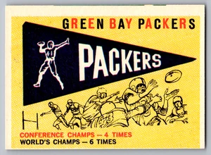 Banderín del equipo Green Bay Packers 1959 Topps #98 - Imagen 1 de 3