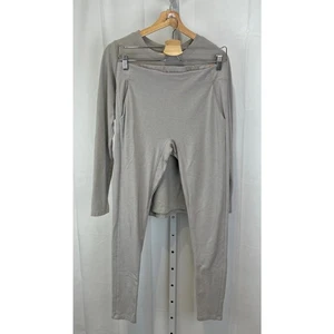LUNYA Restore Zweiteiliges Pyjama Set Langarmshirt Pull On Hose Grau Größe L - Bild 1 von 16