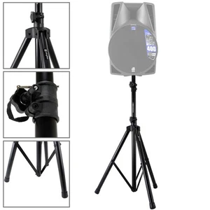 Vonyx Black Height Adjustable Speaker Stand - Portable PA Stand for Events - Picture 1 of 7