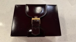 Vintage seltene 60er Jahre Rolex braun Leder Holz Uhrenbox Seng Juweliere - Bild 1 von 8
