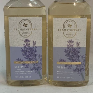 Bath & Body Works Aromatherapy SLEEP Black Chamomile Body Wash Foam Bath Two Lot - Picture 1 of 3