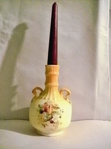 ANTIQUE BUD VASE ROYAL WETTINA AUSTRIA BONE CHINA BLACK BERRY BISQUE ART NOUVEAU - Picture 1 of 15