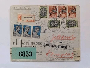 Países Bajos gran carta 1931 a Frankfurt con sellos aduaneros y sellos - Imagen 1 de 9