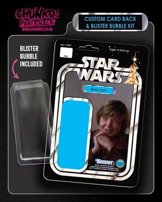 Star Wars Aunt Beru Lars Custom Card Back Kit & Blister Bubble - Vintage Kenner - Image 1 of 2