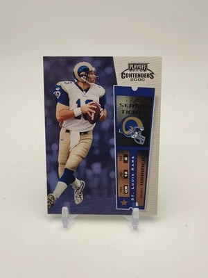 2000 Playoff Contenders Season Ticket #82 Kurt Warner St. Louis Rams - Image 1 of 2